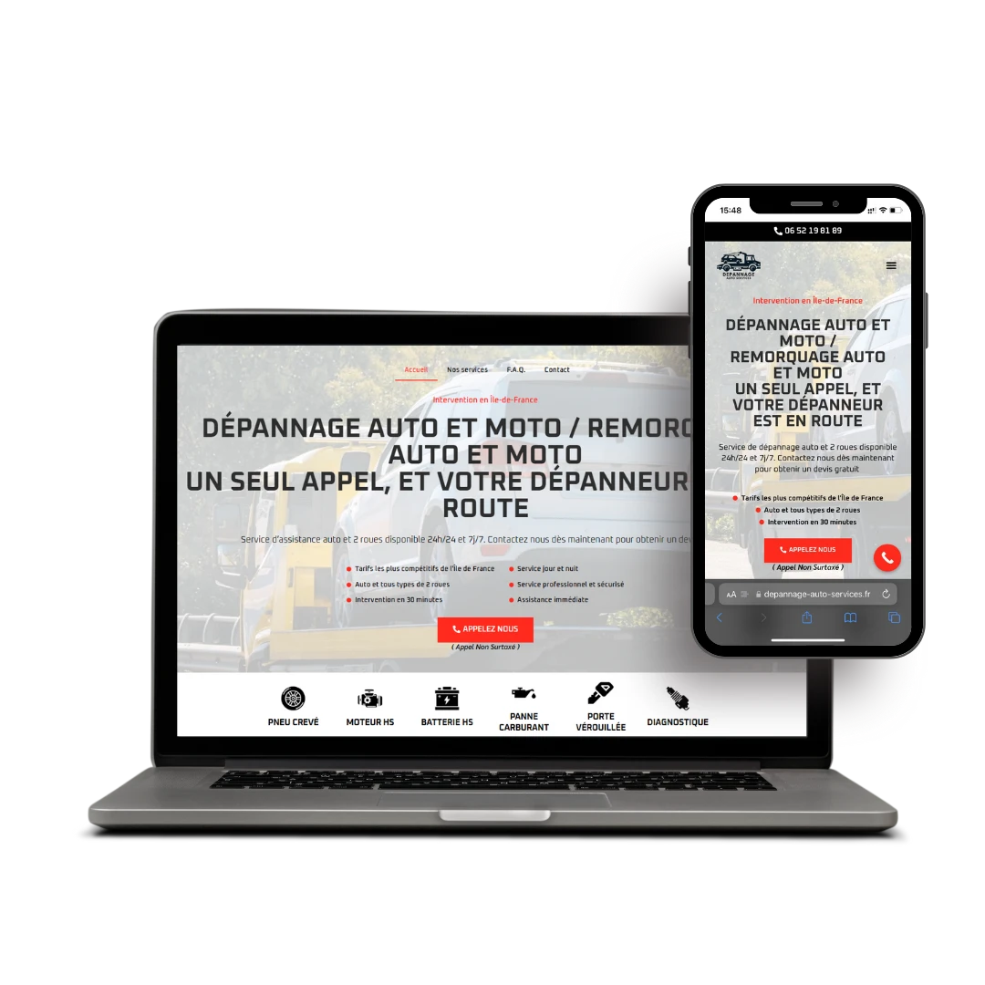 dépannage auto services site internet