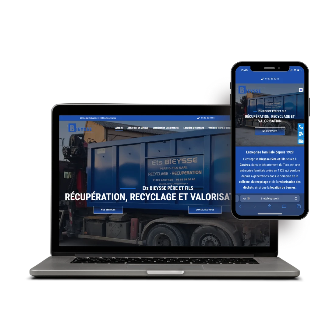 Ordinateur et portable avec le site de etsbieysse
